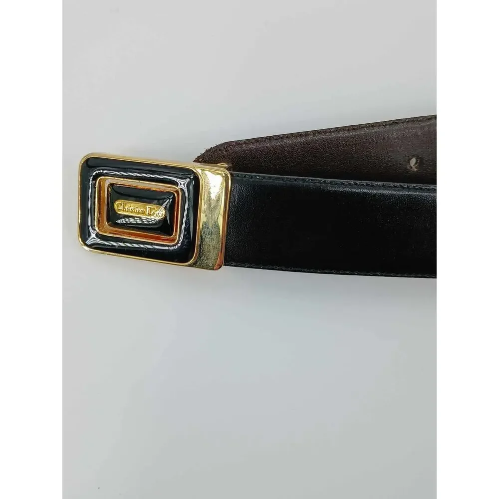Vintage Christian Dior leather belt (40)